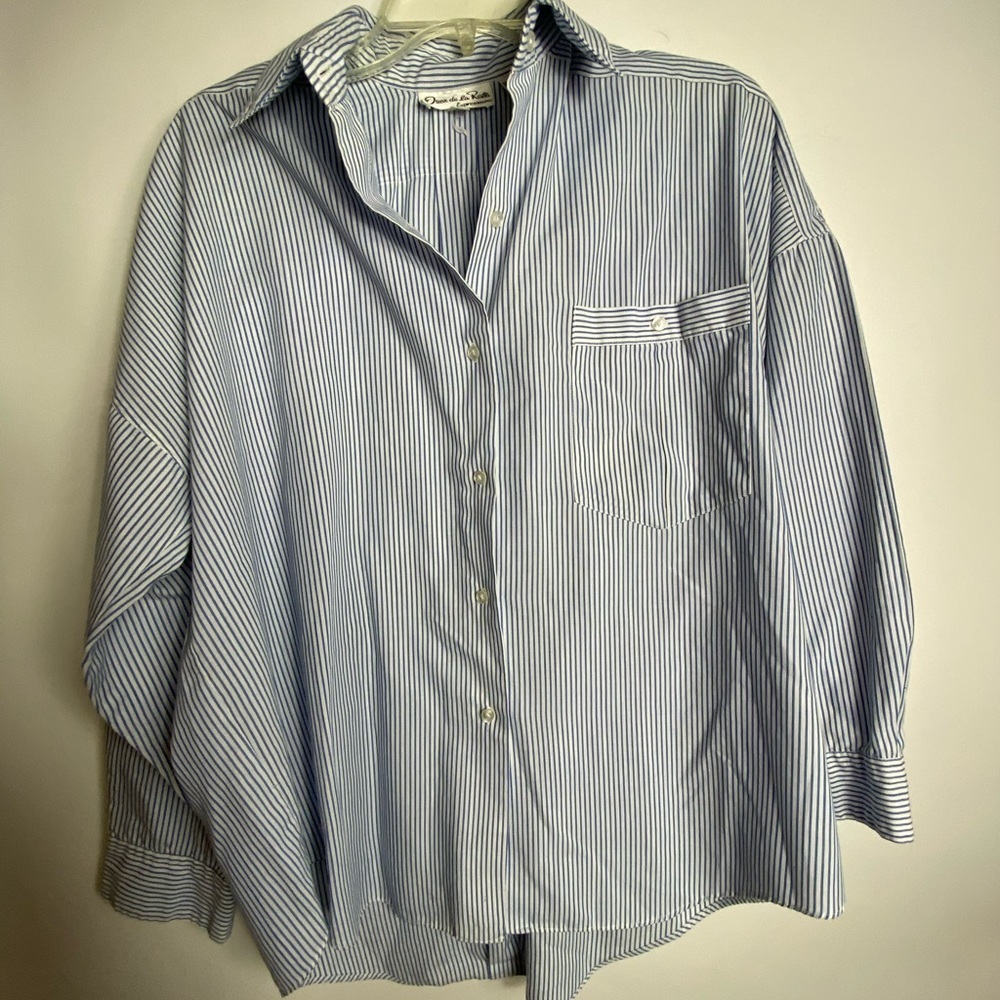 Oscar De La Renta Womens Blouse Sz 6 Striped